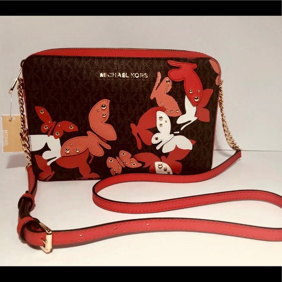 Michael Kors Bags New Butterflies Brown Crossbody Purse Poshmark
